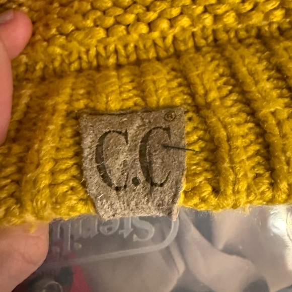 Yellow/Mustard color Knit Beanie - CC Brand - Picture 5 of 5
